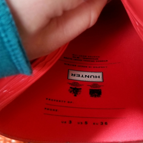 Fire Engine Red Hunter Mid-Calf Gloss Rain Boots - Picture 6 of 6